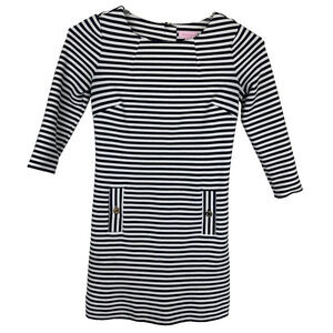 Lilly Pulitzer Charlene Sheath Dress Size XS Navy Ottoman Stripe Career Nautical
